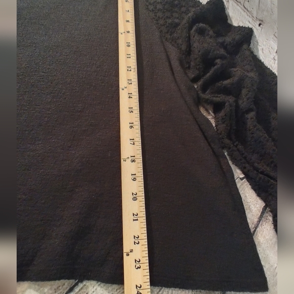 Madewell Textured Black Eyelet Mix Ruffle Longsleeve Top XXL - Picture 7 of 15